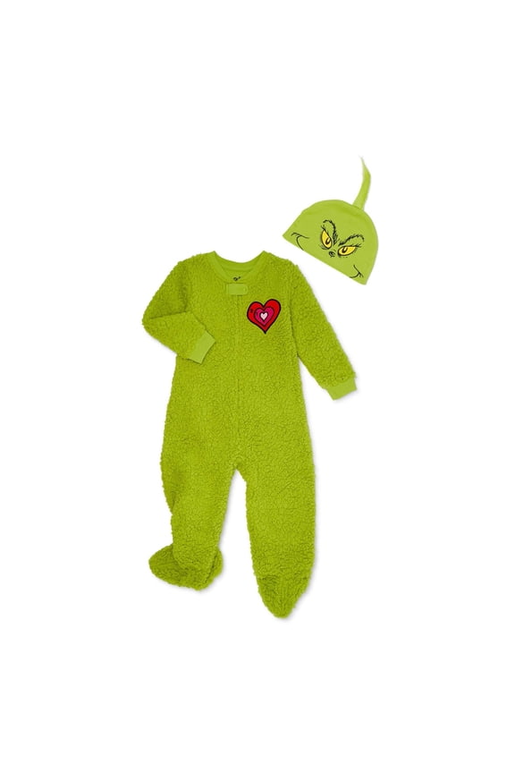 Matching Family Grinch Christmas Footed Pajamas (5t)