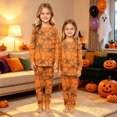 thumbnail image 1 of Matching Family Halloween PJs Pajamas Set, Cute Pumpkin Ghost Long Sleeve Loungewear Sleepwear Outfits for Family Movie Night, 1 of 6