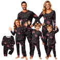 thumbnail image 1 of Matching Family Halloween Pajamas Set Candy Ghost Crew Neck Horror Pullover Pjs and Bat Witch Hat Spooky Jogger Sleep Pants, 1 of 6