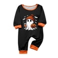 thumbnail image 1 of Matching Family Halloween Pajamas Set Witch Hat Skeleton Short Sleeve Horror Pjs Skull Bat Funny Wide Leg Pajamas, Baby:18 Months, 1 of 2