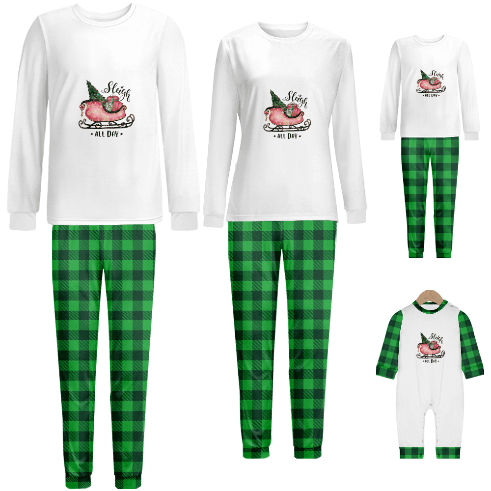 Matching Family Pajamas Christmas Charming Magic Animation Print Long ...