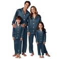 thumbnail image 1 of Matching Family Pajamas Christmas Silk Christmas Pajamas Long Sleeve Button down Holiday Casual Mommy and Me Christmas Pajamas Christmas Pajamas Men, 1 of 6