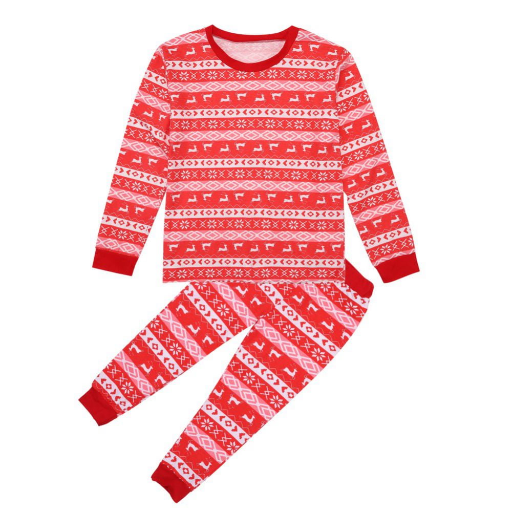 Matching Family Pajamas For Women Men Christmas Red White Reindeer Snowflake Print Jammies Holiday Cotton Pjs Clothes Kid Baby Onesies Pyjamas Walmart