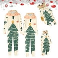 thumbnail image 1 of Matching Family Pajamas Set Christmas Tree Onesies Hooded Sleepwear Zip Up Jumpsuit Casual Holiday Loungewear Pjs Set Dad M, 1 of 1