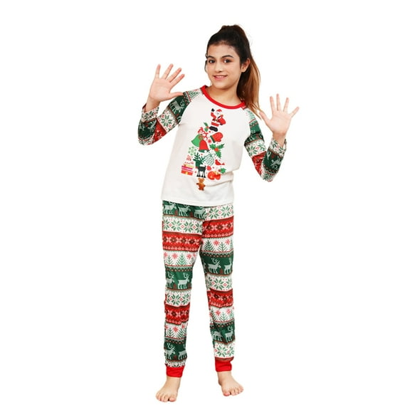 Matching Family Pajamas Sets/2PCS Pajama Christmas PJ's Holiday Nightwear with Long Pants/Button Jumpsuit Sleepwear