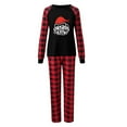 Matching Family Pajamas Sets Christmas Crew Print Top And Plaid Pants Sleepwear For Mom