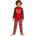 thumbnail image 1 of Matching Family Pajamas Sets Christmas PJ's Letter Plaid Printed Long Sleeve Tee and Bottom Loungewear or One-Piece Jumpsuit, 1 of 8