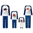 thumbnail image 1 of Matching Family Pajamas Sets Christmas PJ's Letter Print Top and Plaid Pants Jammies Sleepwear, 1 of 10