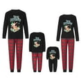 thumbnail image 1 of Matching Family Pajamas Sets Christmas PJ's Sleepwear Printed Top with Plaid Bottom, 1 of 7
