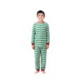 thumbnail image 1 of Matching Family Pajamas Sets Matching Family Pajamas Set Green White Striped Christmas 2 Piece Sleepwear Cozy Long Sleeve Lounge for Men for Holiday, 1 of 8