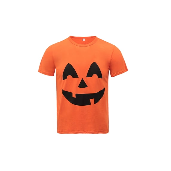 Matching Family Pumpkins Tee Short Sleeve Pumpkin Smile Face Shirt Halloween TShirts Top for Women Men Girl Boy