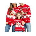 Matching Family Reindeer Snowflake Christmas Sweaters Ugly Funny Xmas ...