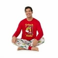 thumbnail image 1 of Matching Family Sleepwear Men's Grinch Long Sleeve Top and Pants, 2-Piece Pajama Set, Men - 3X, 1 of 1