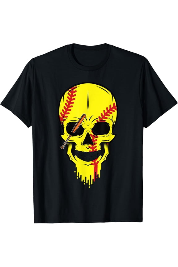 Matching Family Softball Skull Outfit Halloween Funny 2021 T-Shirt Unisex S-5XL Hot Trending Shirt Birthday Gift