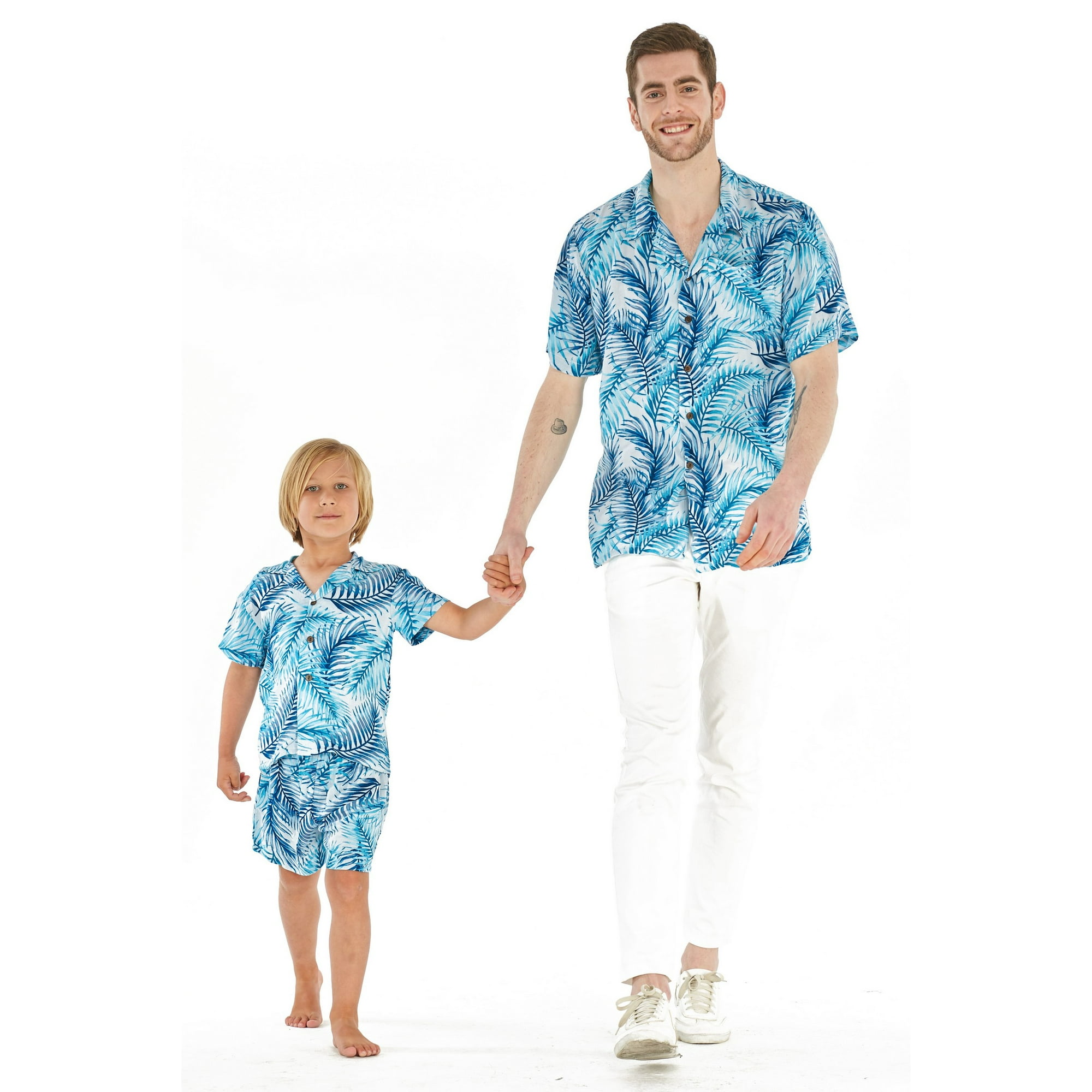 Matching Father Son Hawaiian Luau Outfit Christmas Men
