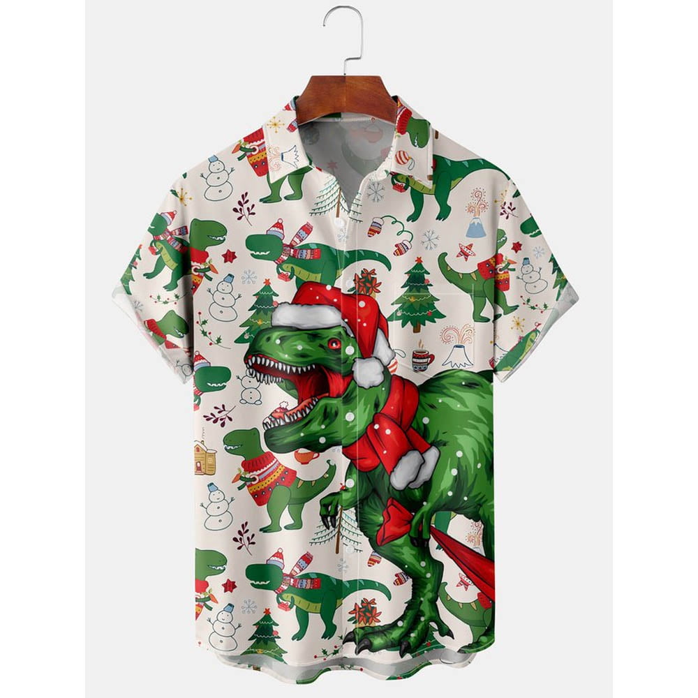 Matching Father Son Hawaiian Outfit Christmas Men Shirt Boy Shirt