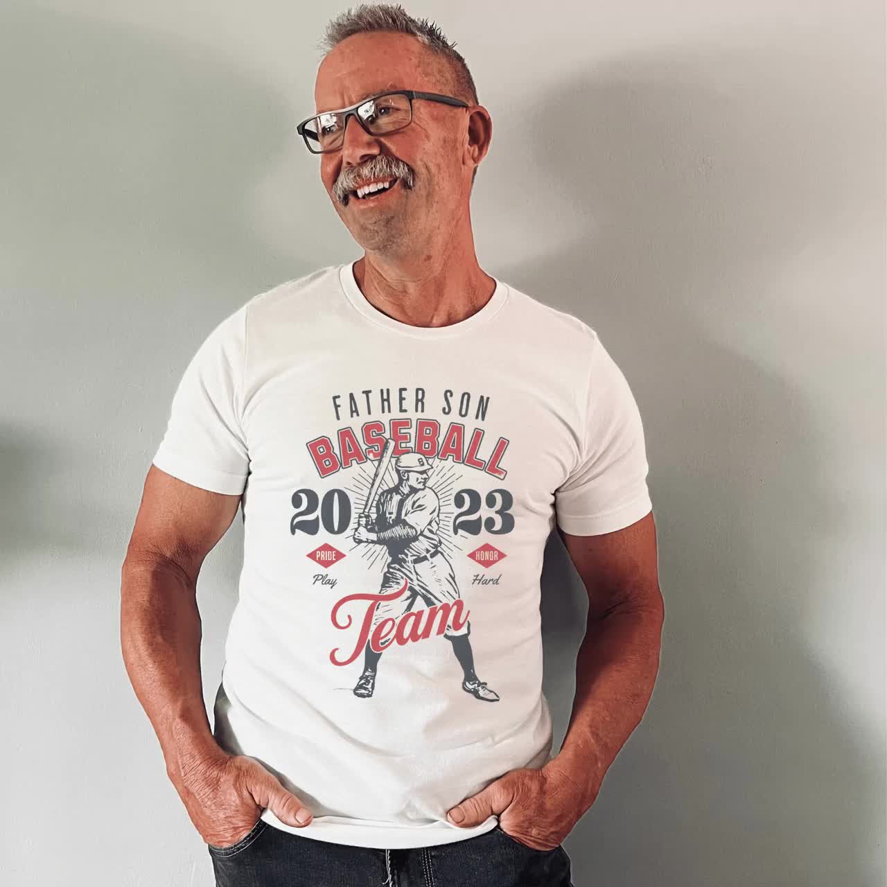 Matching Father Son Shirts, Dad Son Matching Baseball Shirts