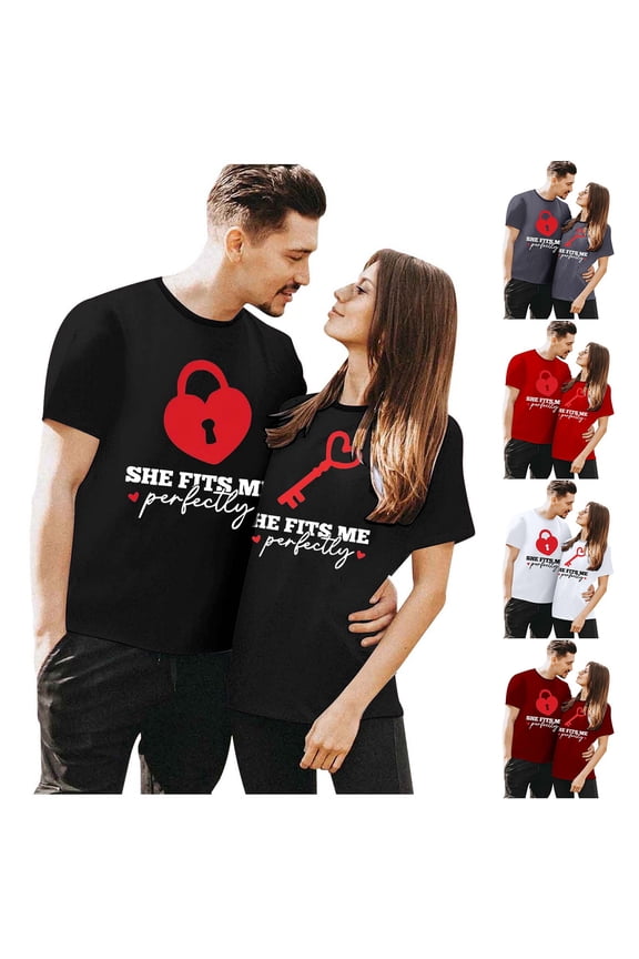 Matching Funny Couples Tshirt, Matching Sweatshirts For Couples His And Her Hoodies For Set Valentine'S Day Pajama Custom Mens Hoodie Husband And Wife Anniversary Shirts Holiday Outfits Red XXL