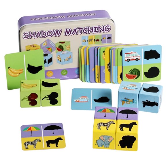 Matching Game Set - Early Puzzle Toy For Shape Recognition And Brain Development Matching Set Options With Iron Box