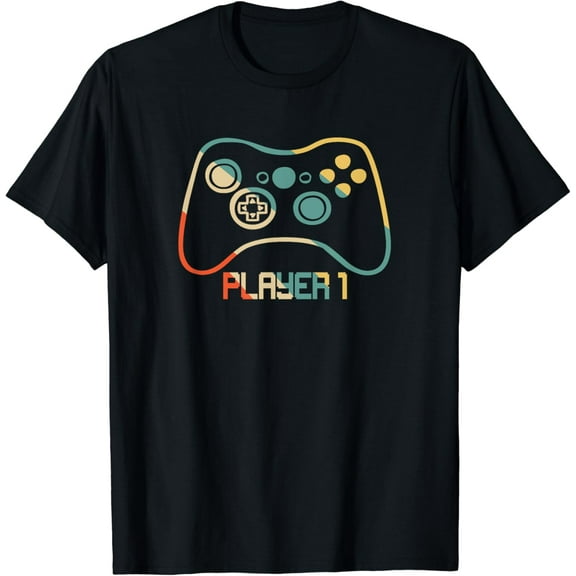 Matching Gamer tee for Dad, Mom Player 1,2,3 Vintage Gifts T-shirt