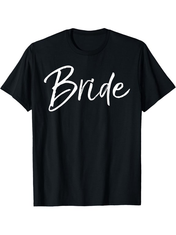Matching Getting Ready Bride & Groom Wedding Gifts Bride T-ShirtMen and women, Black T-shirt, size: Extra large