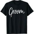 thumbnail image 1 of Matching Getting Ready Bride & Groom Wedding Gifts Groom T-Shirt, 1 of 4