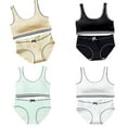 thumbnail image 1 of Matching Girls Underwear Set - Crop Cami Training Bras for Girls with Hipster Girls Panties 8 Pieces, 1 of 4