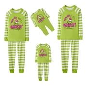 TPLVBZ FAMILY Matching Grinch Christmas Pajamas - Tplvbz 2024 New Family Christmas Grinch Pajamas Matching Sets, Holiday Xmas Jammies Sleepwear for Couples Adult Kids, Baby 18 Months