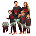 thumbnail image 1 of Matching Halloween Family PJs Set Festive Printed Sleepwear Design Comfy Long Sleeve Top and Bottoms for Adults Couples Matching Holiday Party Nightwear Lounge Pajamas Set Halloween Gifts, Women, XXL, 1 of 1