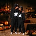 thumbnail image 1 of Matching Halloween Onesie Pajamas for Couples, Cozy One Piece Jumpsuit Sleepwear Loungewear Outfit for Holiday Party and Home, 1 of 8