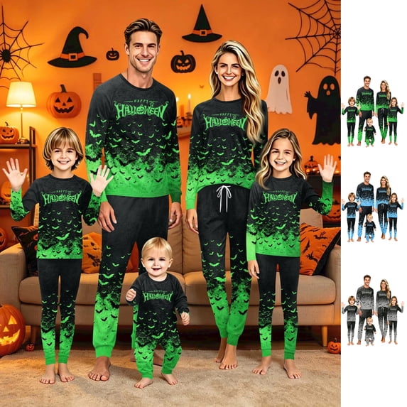 Matching Halloween Pajamas for Family Party Soft Two Piece Sets Pjs Family Jammies Long Sleeve Funny Novelty Halloween Spider Web Trendy Family Holiday Loungewear