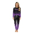 thumbnail image 1 of Matching Halloween Pajamas Set for Family, Spooky Printed Long Sleeve PJs Lounge Sleepwear Gift for Holiday Pajama Party, 1 of 3