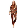 thumbnail image 1 of Matching Halloween Pajamas for Family Candy Pumpkin Crew Neck Funny Pjs Spider Web Bat Long Sleeve Horror Loungewear, Women:XL, 1 of 8