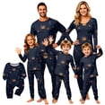thumbnail image 1 of Matching Halloween Pajamas for Family Spiderweb Pumpkin Long Sleeve Spooky Pullover Pajamas & Ghost Bat Funny Jogger Sleep Pants, 1 of 6