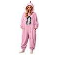 thumbnail image 1 of Matching Halloween Pumpkin Onesie Costume for Adults, Flannel Hooded Pumpkin Pajamas with Spooky Ghost Print, Halloween Pajamas for Couple, Cozy Oversized Fit Jumpsuit for Halloween Costume Party, 1 of 8