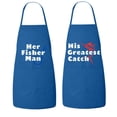 thumbnail image 1 of Matching His and Hers Apron Set - Her Fisherman and His Greatest Catch - Set of 2, Matching Couples, Cooking Apron, Kitchen, BBQ, House Warming, wedding., 1 of 2