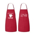 thumbnail image 1 of Matching His and Hers Apron Set - Funny Coffee Couple Matching Apron Set - Latte and Espresso, Matching Couples, House Warming, Wedding, 1 of 3