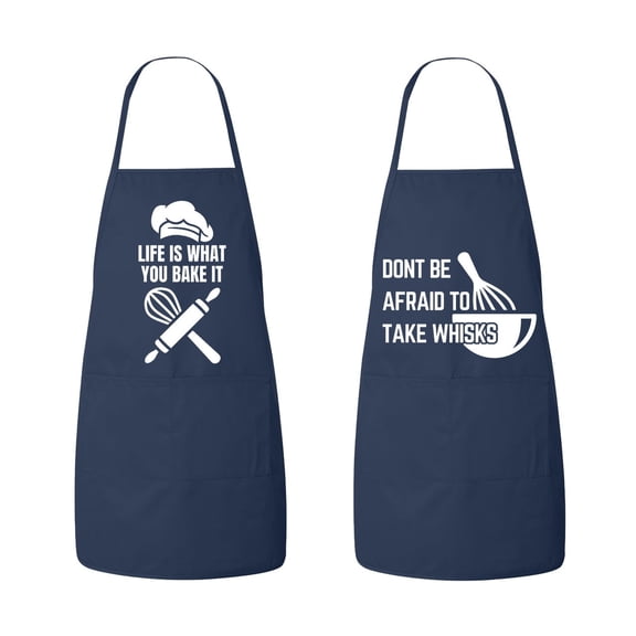 Matching His and Hers Apron Set - Life is what you bake it, dont be afraid to take whisks - Matching Couples, Wedding