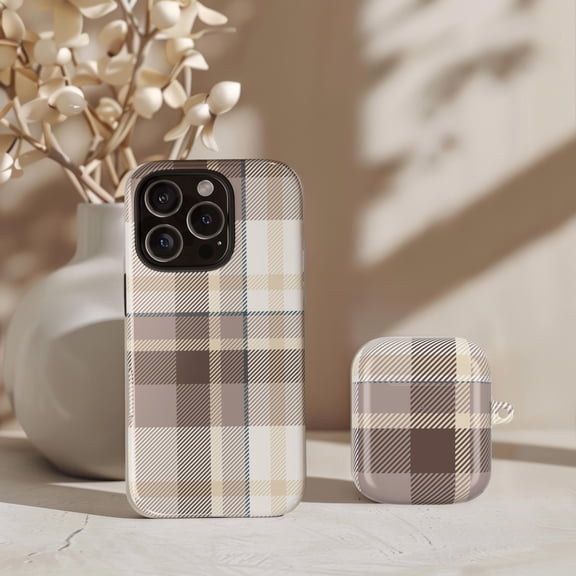 Matching Holiday Plaid Couple Phone Case iPhone 17 11 12 13 14 15 16 Pro Max