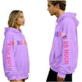 thumbnail image 1 of Matching Hoodies for Couples I Love You This Much Hoodie Cute Valentine's Day Sweatshirts Long Sleeve Oversized Shirt His and Her Pullover with Heart Letters, 1 of 8