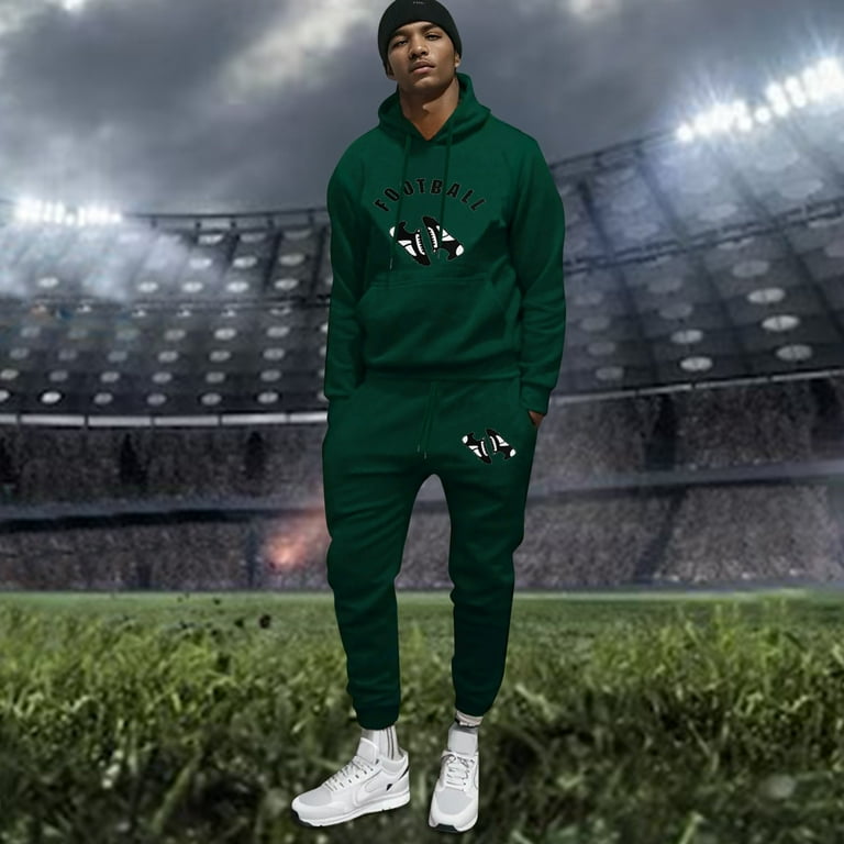 Matching Hoodies Fall and Winter Track Suit Comfort Travel Essentials Hoodie Warmth SweatsuitMen s Football Casual Outfit Solid Color Coconut Tree And LOSANGELES Letter Print Pullover AGS Walmart