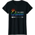 thumbnail image 1 of Matching Lesbian Couple Her Queen Girlfriend Pride LGBT Gift T-Shirt, 1 of 3