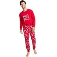 thumbnail image 1 of Matching Men's Merry Snowflake Mix It Family Pajama Set, Medium, Red, 1 of 3