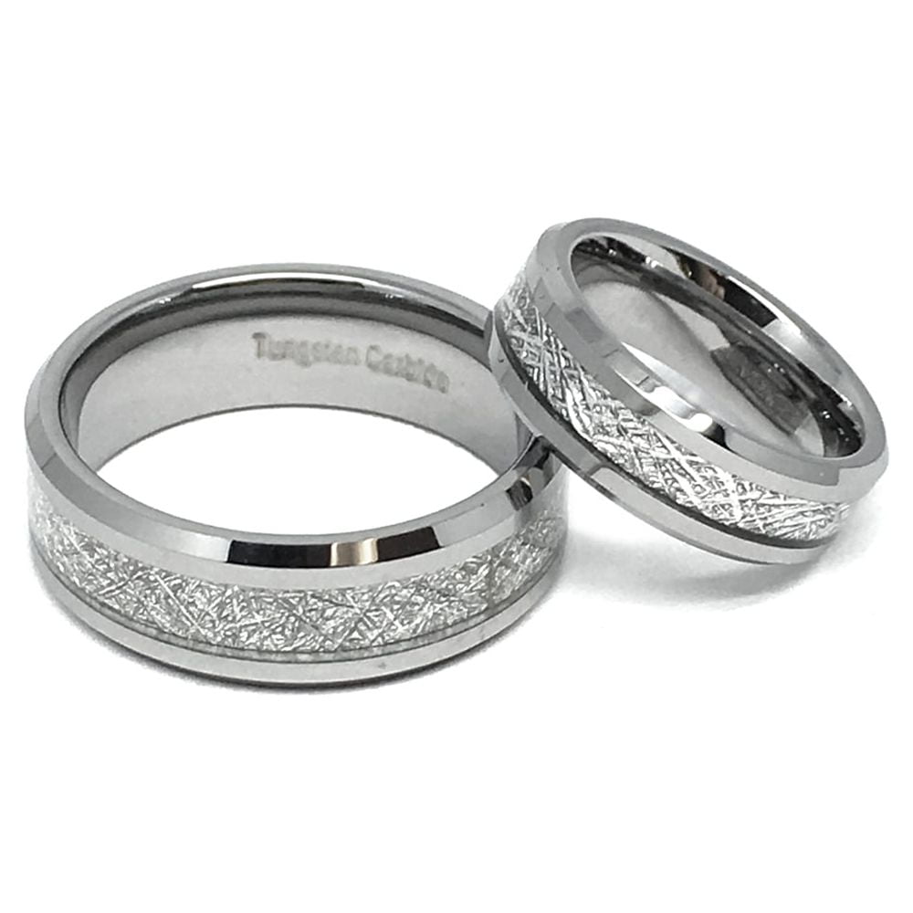 Matching meteorite store wedding bands