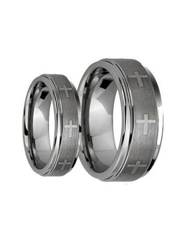 Mens Cross Wedding Ring
