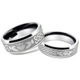 thumbnail image 1 of Matching Mens and Ladies IRISH CLADDAGH Celtic Design Tungsten Carbide Wedding Band Ring Set, 1 of 5