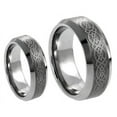 thumbnail image 1 of Matching Mens and Ladies Laser Etched Celtic Design Tungsten Carbide Wedding Band Ring Set, 1 of 5