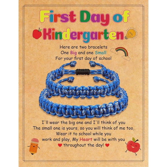 Matching Mother-Son Bracelets，Back-to-School Gift for the First Day of Kindergarten for My Son