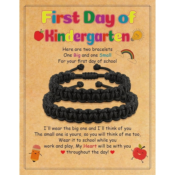 Matching Mother-Son Bracelets，Back-to-School Gift for the First Day of Kindergarten for My Son