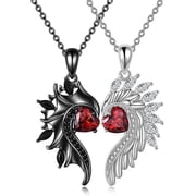 Matching Necklace Set for Couples -Angel and Demon-Angel Wings Promise Necklace